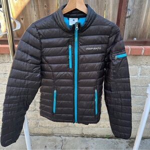 Inspirato Women’s Down Jacket Packable Size XS Black Blue